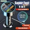uyuxio 8 in 1 usb c car phone charger 4 usb a 4 pd super fast charge adapter for iphone ipad samsung oppo oneplus huawei vivo