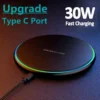 30w wireless charger for iphone 15 14 13 12 x pro max induction fast charging pad dock station for samsung s23 s22 xiaomi huawei