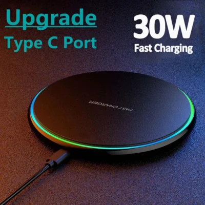 30w wireless charger for iphone 15 14 13 12 x pro max induction fast charging pad dock station for samsung s23 s22 xiaomi huawei