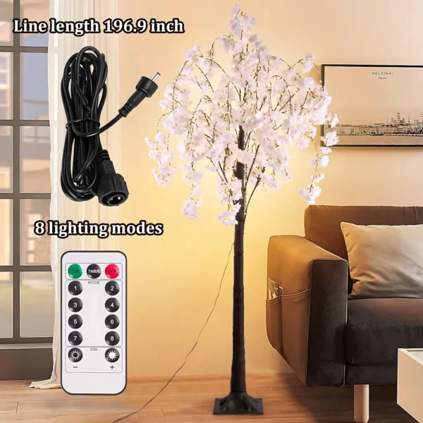 cherry blossom tree light, 6ft lighted trees for decoration inside, 450 led lights cherry blossom tree artificial warm light cherry blossom tree light, 6ft lighted trees for decoration inside, 450 led lights cherry blossom tree artificial warm light