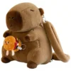 cute capybara plush backpack, cartoon capybara shoulder bag for kids, soft fur student school bag gift cute capybara plush backpack, cartoon capybara shoulder bag for kids, soft fur student school bag gift