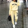 new york women's tracksuit autumn winter hoodies trousers 2pcs suit sports jogging street high quality clothes women pants sets new york women's tracksuit autumn winter hoodies trousers 2pcs suit sports jogging street high quality clothes women pants sets