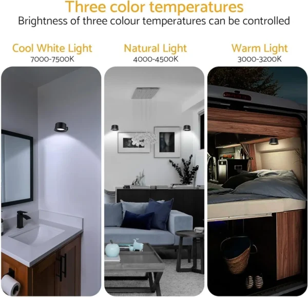 2pack led wall lights, battery wall sconce,magnetic wireless rechargeable ambient lights, auxiliary light rotates 360°, 3 color 2pack led wall lights, battery wall sconce,magnetic wireless rechargeable ambient lights, auxiliary light rotates 360°, 3 color