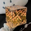 creative diy tulip night light led decorative night lamp magic cube table lamp and mirror 2 in 1 for birthday gifts girl cards