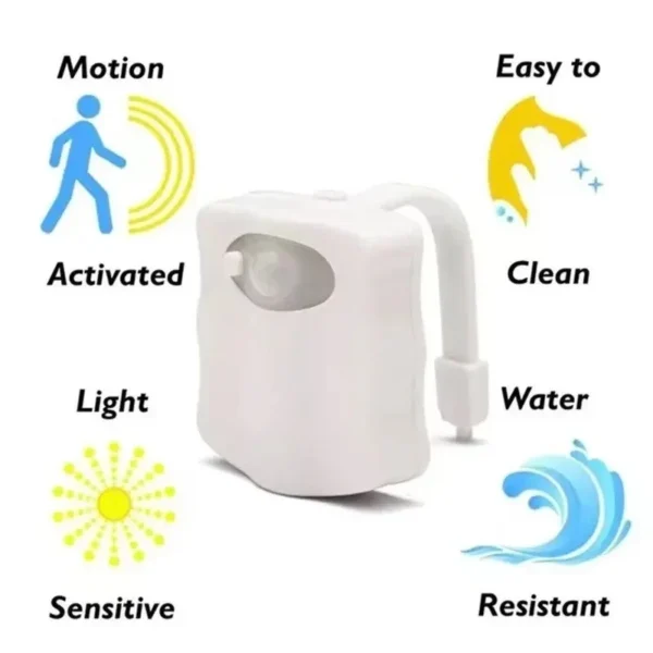 motion sensor light wireless led night light rgb 8colors lamp toilet bathroom atmosphere light colorful sensor led night lights