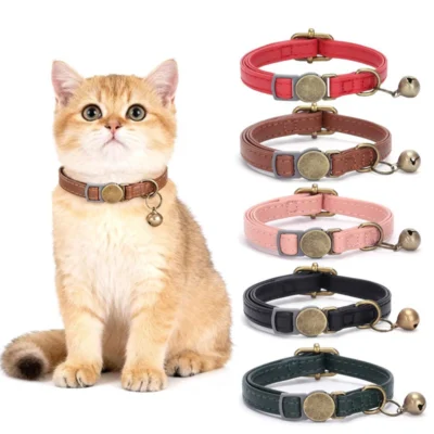 cat collar with bell cartoon footprint colorful dog puppy cat accessories kitten collar adjustable safety bell ring necklace