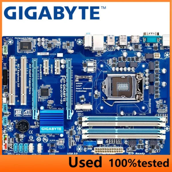 gigabyte ga z77p d3 desktop motherboard z77 lga 1155 i3 i5 i7 ddr3 32g atx uefi bios original used gigabyte ga z77p d3 desktop motherboard z77 lga 1155 i3 i5 i7 ddr3 32g atx uefi bios original used