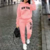 new york women's tracksuit autumn winter hoodies trousers 2pcs suit sports jogging street high quality clothes women pants sets new york women's tracksuit autumn winter hoodies trousers 2pcs suit sports jogging street high quality clothes women pants sets