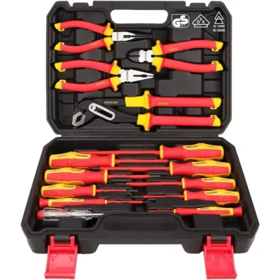 insulated screwdriver and pliers set: 14 piece vde insulated set 1000v insulated electrician tool set with magnetic phillips sl