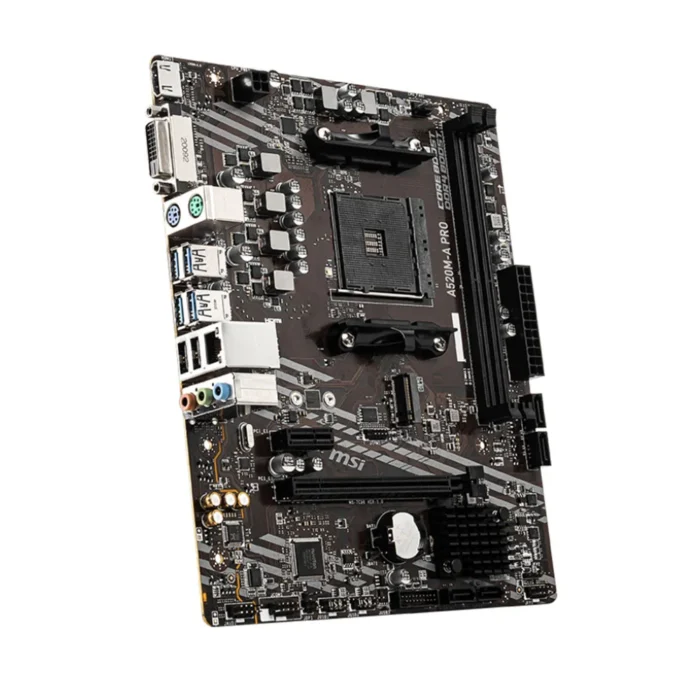 msi amd a520m a pro motherboard support ryzen cpu r3 r5 r7 5000 & 3000 series mainboard am4 m.2 nvme dual channel ddr4 full new