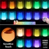 13 color changing night light remote control touch usb rechargeable rgb night lamp dimmable lamp portable table bedside lamp