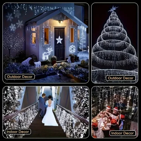 solar led eaves icicle string lights 8 lighting modes outdoor waterproof christmas decorations fairy lights for yard garden solar led eaves icicle string lights 8 lighting modes outdoor waterproof christmas decorations fairy lights for yard garden