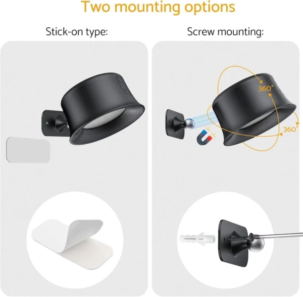 2pack led wall lights, battery wall sconce,magnetic wireless rechargeable ambient lights, auxiliary light rotates 360°, 3 color 2pack led wall lights, battery wall sconce,magnetic wireless rechargeable ambient lights, auxiliary light rotates 360°, 3 color