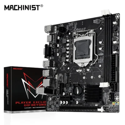 machinist h61 motherboard lga 1155 ddr3 ram compatible with intel core cpus 2nd and 3rd generations supports m.2 nvme sdd