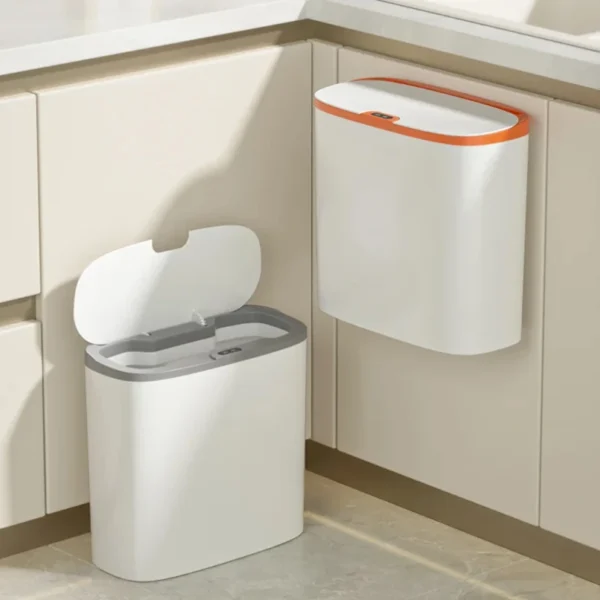 14l bathroom smart trash can wall mounted waterproof garbage bin automatic sensor wastebasket narrow dustbin for kitchen 14l bathroom smart trash can wall mounted waterproof garbage bin automatic sensor wastebasket narrow dustbin for kitchen