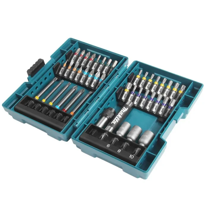 makita b 55697 electric screwdriver bits set 43pcs colour coded cross flower type hexagon socket bit power tool attachments