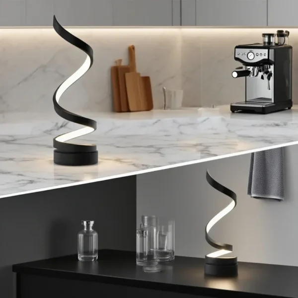 led spiral dimmable table lamp suitable for living room bedroom study adjustable brightness bedside lamp for office and home use led spiral dimmable table lamp suitable for living room bedroom study adjustable brightness bedside lamp for office and home use