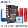 soyo x99 gaming motherboard set c612 chipset tpm2.0 pin with e5 2680 v4 cpu & ddr4 16g (2*8g) 2133mhz ram pcie3.0 for desktop pc
