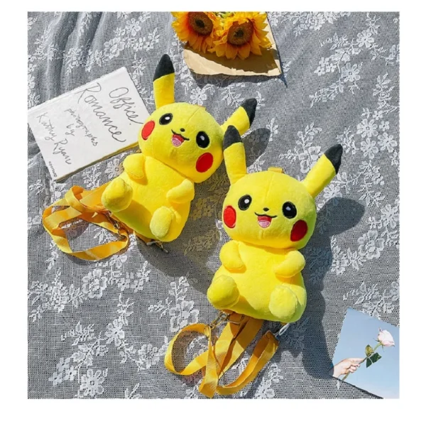 pokemon pikachu plush backpack japanese anime cartoon animals pikachu children's schoolbags doll christmas birthday gifts
