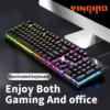 yindiao keyboard gaming wired laptop desktops pc computer office accessories low profile gamer keyboards with numpad yindiao keyboard gaming wired laptop desktops pc computer office accessories low profile gamer keyboards with numpad