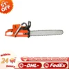 gasoline power chain saws 24 inch guide bar 2 cycle 65/72cc gas chainsaw farm garden cutting wood crankcase hand pull start