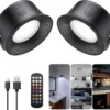 2pack led wall lights, battery wall sconce,magnetic wireless rechargeable ambient lights, auxiliary light rotates 360°, 3 color 2pack led wall lights, battery wall sconce,magnetic wireless rechargeable ambient lights, auxiliary light rotates 360°, 3 color