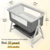 baby bassinet, bedside bassinet for baby, 3 in 1 bassinet bedside sleeper with wheels