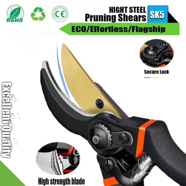 sk5 steel garden hand pruner orchard shears tree trimming tool for pruning fruit trees durable garden cutting tools