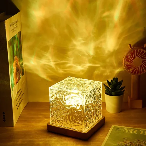 3/16 colors dynamic rotating water ripple projector night light flame crystal lamp for living room study bedroom rotating light 3/16 colors dynamic rotating water ripple projector night light flame crystal lamp for living room study bedroom rotating light