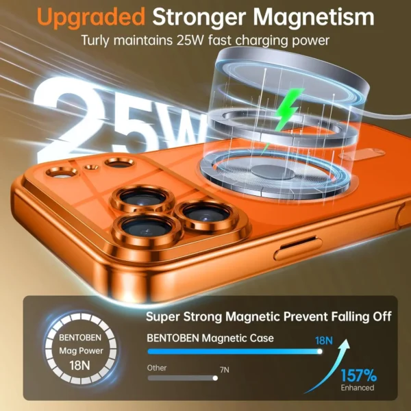 camera protection clear luxury plating cover soft tpu drop protective with magnetic phone case for iphone17pro max/17pro/air/17