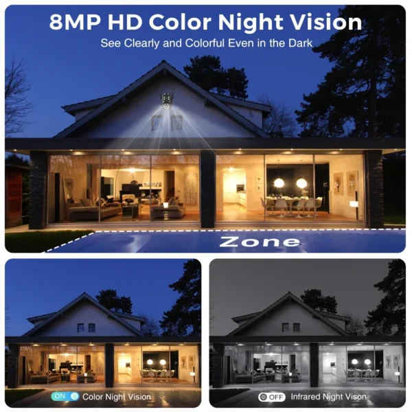 wifi camera outdoor 8mp 4k dual lens dual screens black surveillance camera night vision human detection security camera icsee wifi camera outdoor 8mp 4k dual lens dual screens black surveillance camera night vision human detection security camera icsee