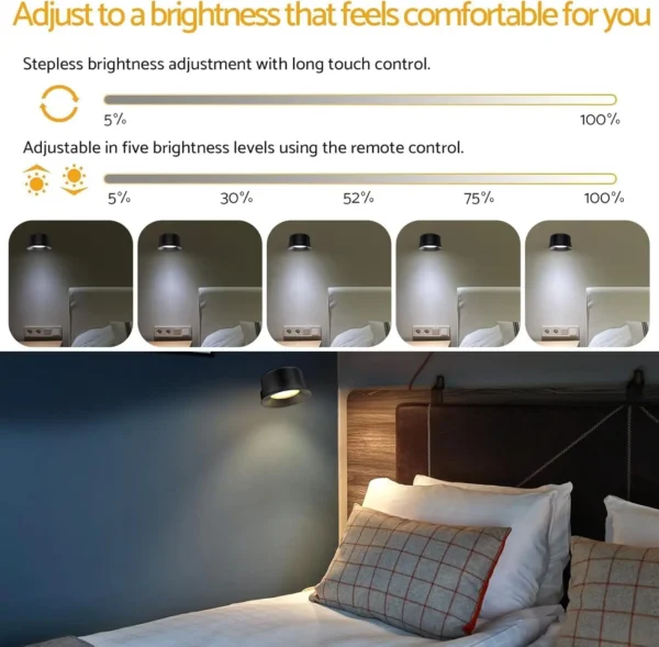 2pack led wall lights, battery wall sconce,magnetic wireless rechargeable ambient lights, auxiliary light rotates 360°, 3 color 2pack led wall lights, battery wall sconce,magnetic wireless rechargeable ambient lights, auxiliary light rotates 360°, 3 color