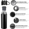304 stainless 500ml steel vacuum insulated water bottle portable coffee bottle office gift set business style travel thermal mug 304 stainless 500ml steel vacuum insulated water bottle portable coffee bottle office gift set business style travel thermal mug
