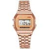luxury rose gold women watches electronic digital display retro style clock men's relogio masculin reloj hombre homme