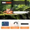 gasoline power chain saws 24 inch guide bar 2 cycle 65/72cc gas chainsaw farm garden cutting wood crankcase hand pull start