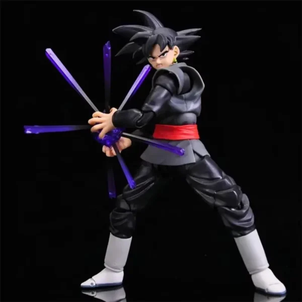 new 14cm anime dragon ball black goku zamasu action figure super saiyan movie version dbz model with multiple accessories toys