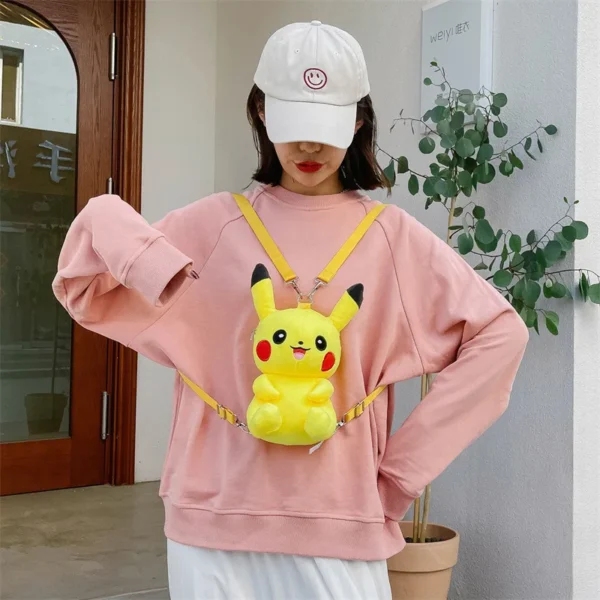 pokemon pikachu plush backpack japanese anime cartoon animals pikachu children's schoolbags doll christmas birthday gifts