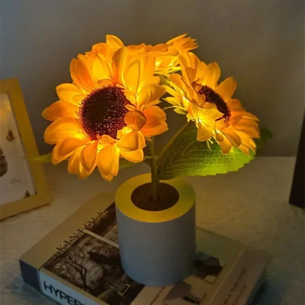 3 led night light rechargeable sunflower lights interior lighting bedroom bedside desktop decoration table lamp night lamps 3 led night light rechargeable sunflower lights interior lighting bedroom bedside desktop decoration table lamp night lamps