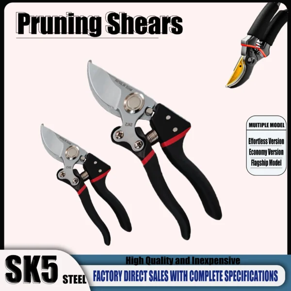 sk5 steel garden hand pruner orchard shears tree trimming tool for pruning fruit trees durable garden cutting tools