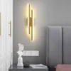 led bedroom wall lamp wall sconces copper line pipe acrylic lampshade indoor lighting for living room corridor light fixture