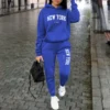 new york women's tracksuit autumn winter hoodies trousers 2pcs suit sports jogging street high quality clothes women pants sets new york women's tracksuit autumn winter hoodies trousers 2pcs suit sports jogging street high quality clothes women pants sets