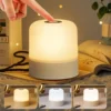 rechargeable led night light with remote control touch switch table lamp for reading bedroom white rgb color dimmable portable
