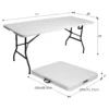 extra large 6ft waterproof banquet table heavy duty folding w/ non slip surface! perfect for halloween christmas parties