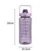 2 liters straw plastic water bottle large portable travel bottle sports fitness cup high value big fat cup adult universal