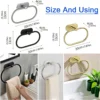 stainless steel towel holder self adhesive bathroom towels rack black washhand hanger ring rail bar kitchen storage accessories