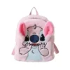 disney stitch plush new cartoon backpack fashion 3d mini women's backpack large capacity cute children's schoolbag high quality