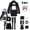 anime call of the night unisex cool cloak jacket denture wig loli maid halloween suit nanakusa nazuna cosplay costume aldult