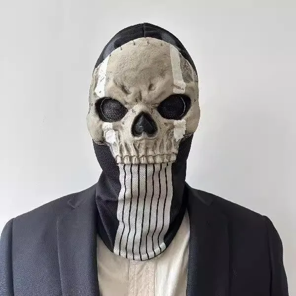 unisex halloween horror ghost skull mask call of duty mw2 latex headgear helmet cosplay perform party masquerade prop cosplay