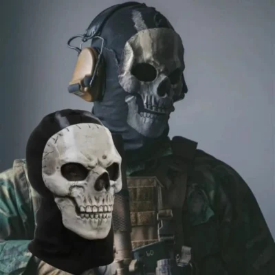 unisex halloween horror ghost skull mask call of duty mw2 latex headgear helmet cosplay perform party masquerade prop cosplay