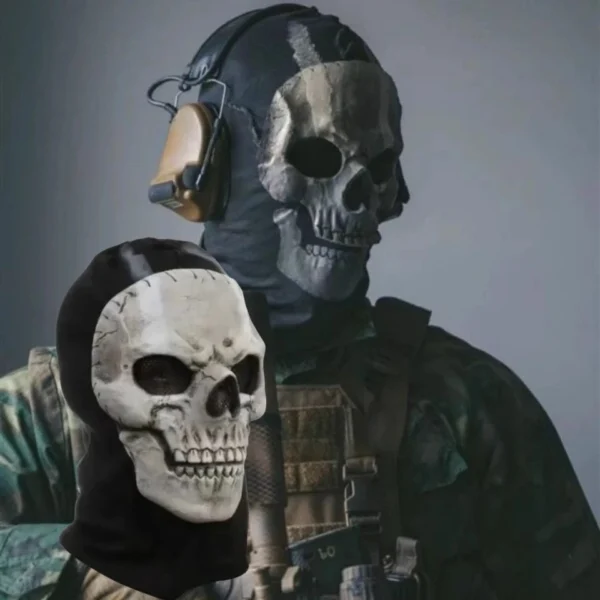 unisex halloween horror ghost skull mask call of duty mw2 latex headgear helmet cosplay perform party masquerade prop cosplay